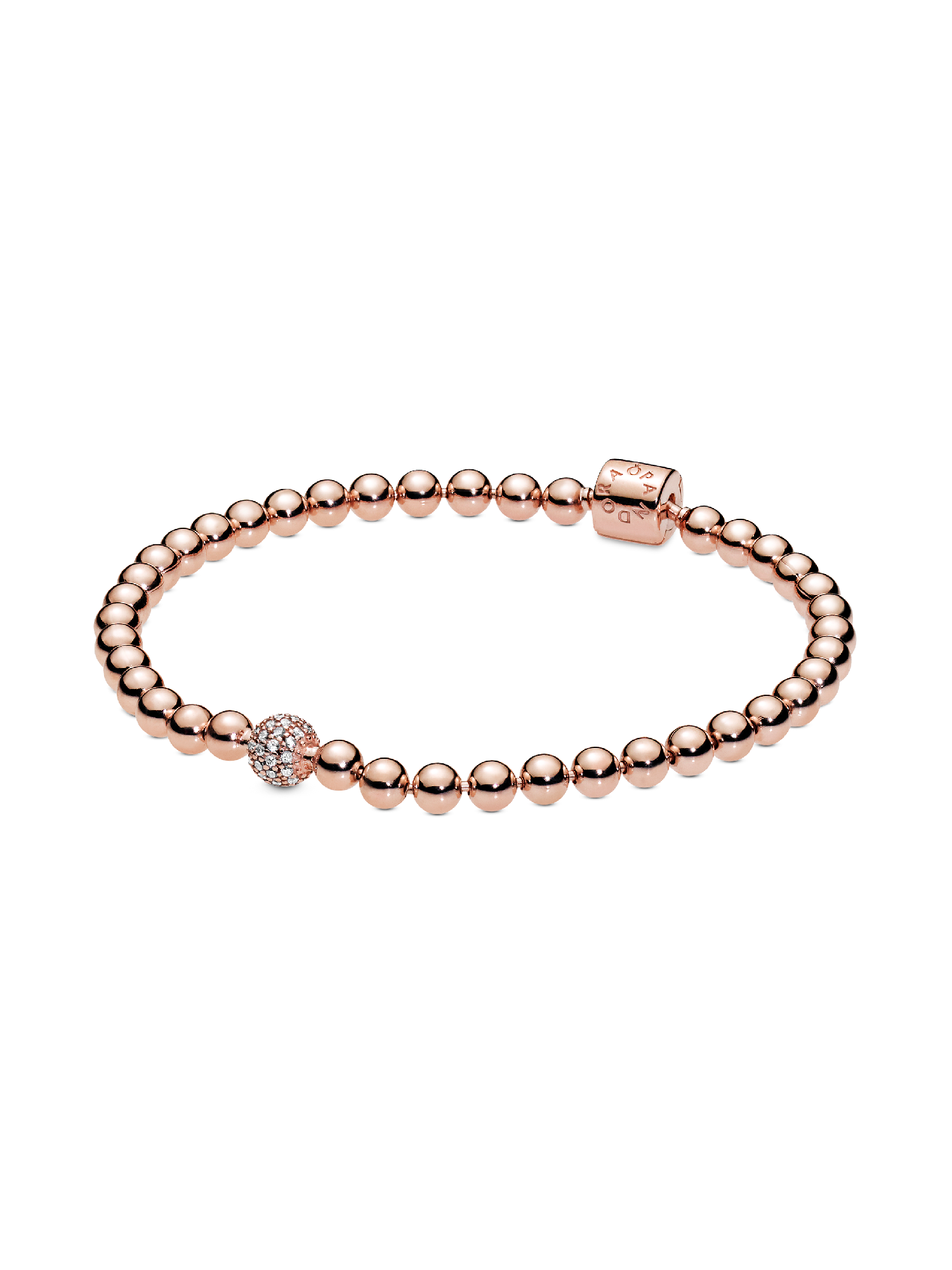 Armband med pavéinfattad pärla
