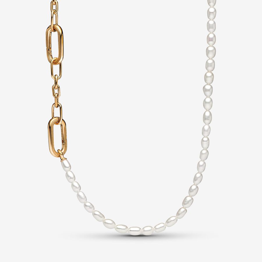 Pandora ME smalt halsband med sötvattensodlade pärlor image number 0
