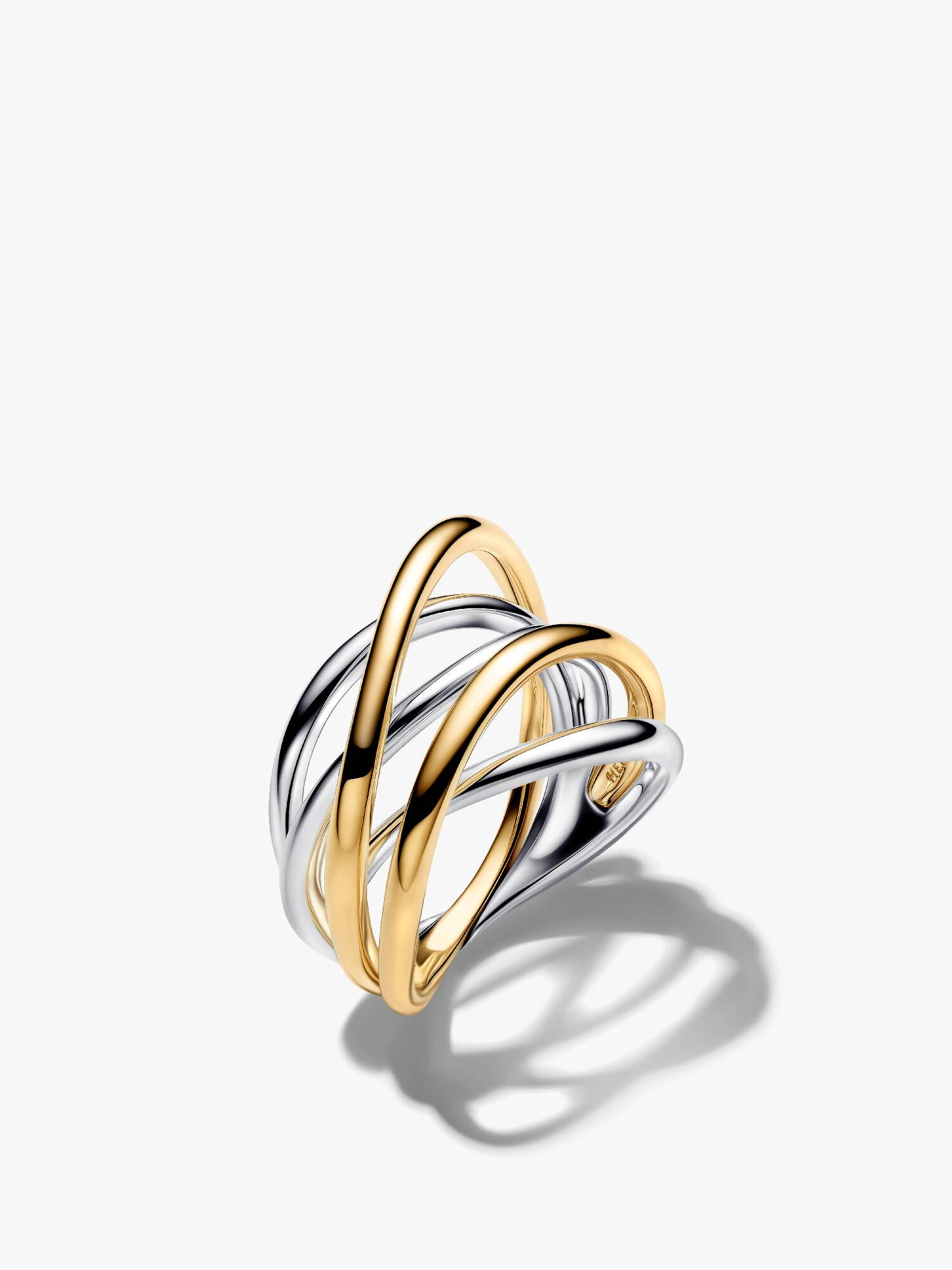Tvåfärgad sammanflätad ring