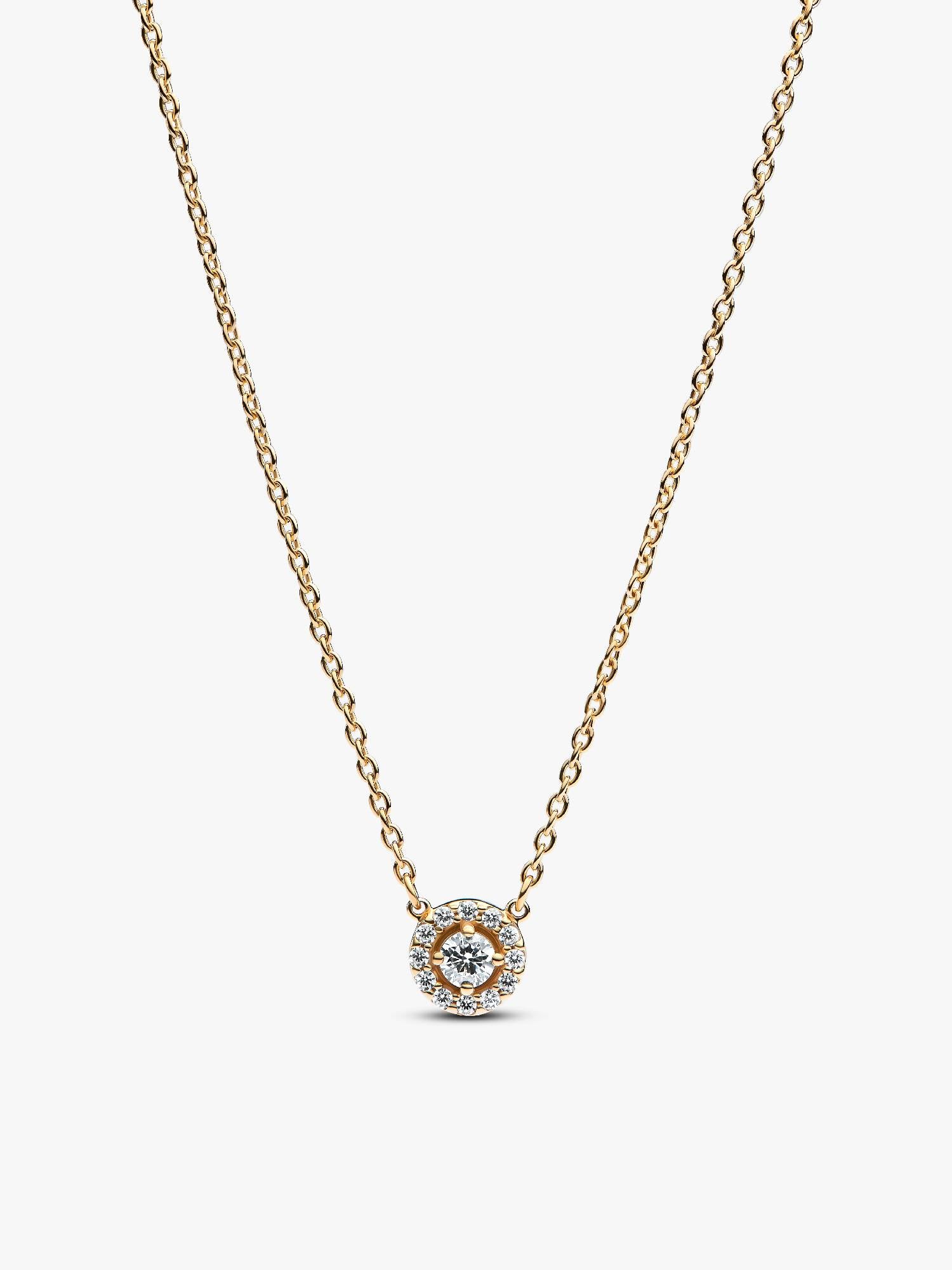 Glittrande hängsmycke och halsband