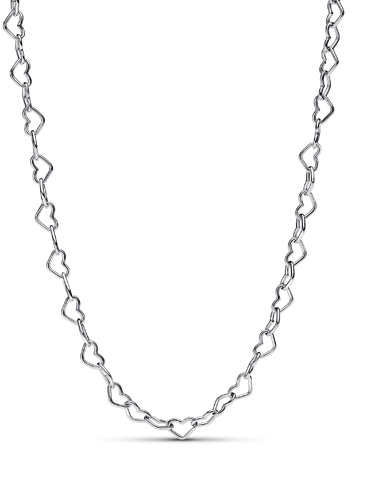 Collierhalsband med länkade hjärtan