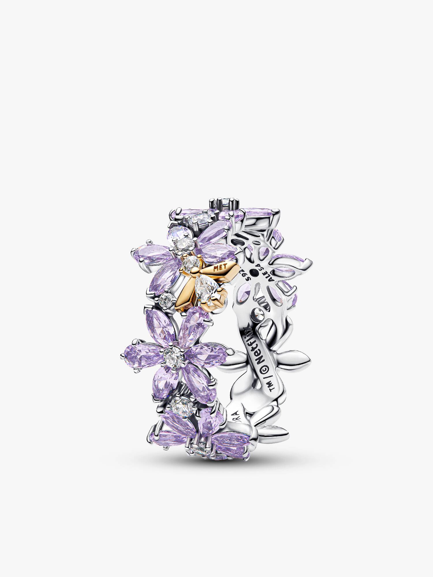 Bridgerton-inspirerad ring med blomma och bi