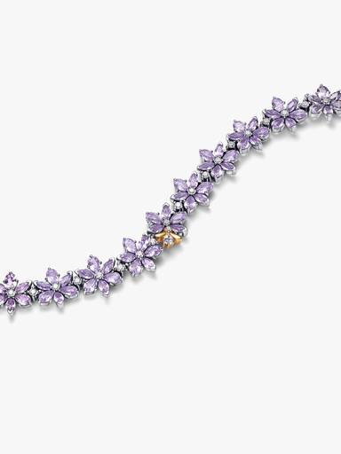 Bridgerton chokerhalsband med blomma och bi