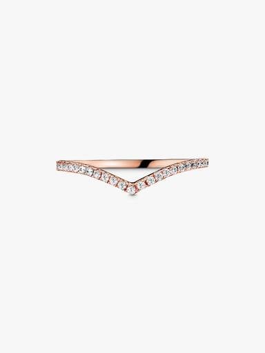 Glittrande wishbone-ring