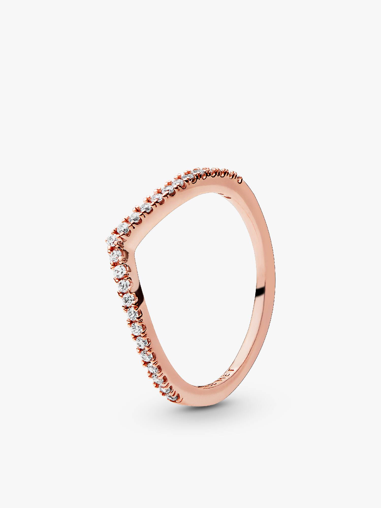 Glittrande wishbone-ring