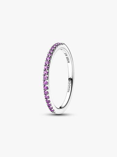 Glittrande lila halv evighetsring