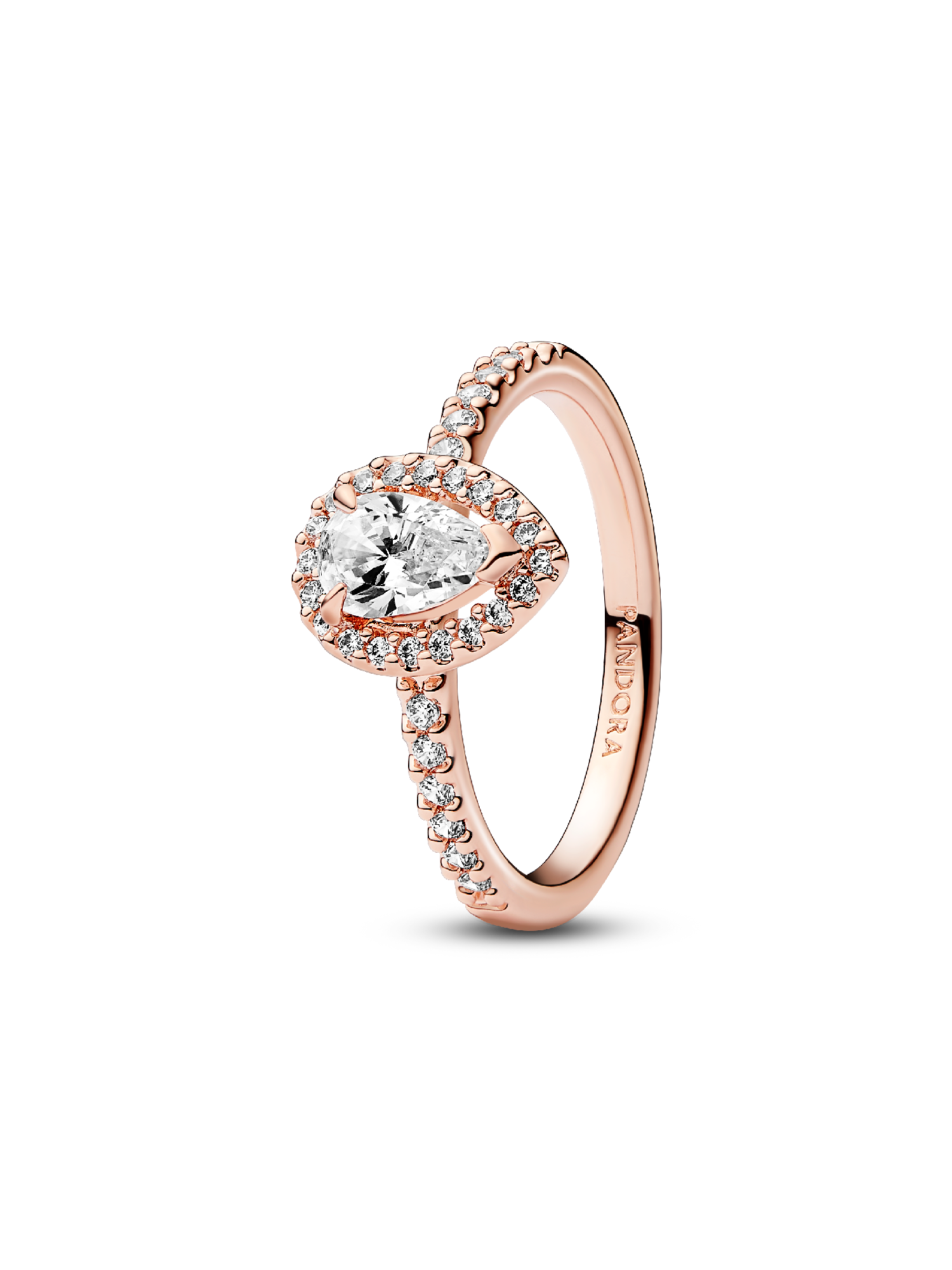 Ring med glittrande halo