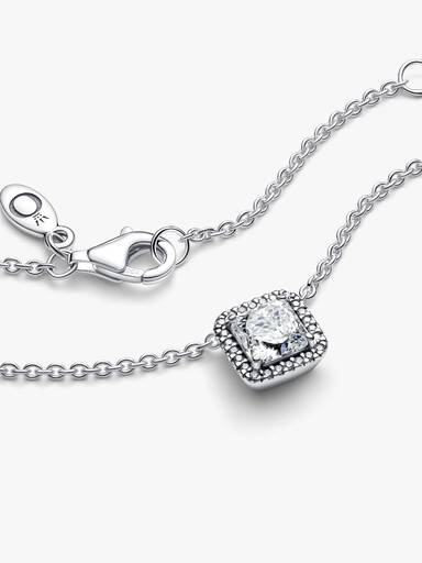 Kvadratisk Skimrande Halo Halsband