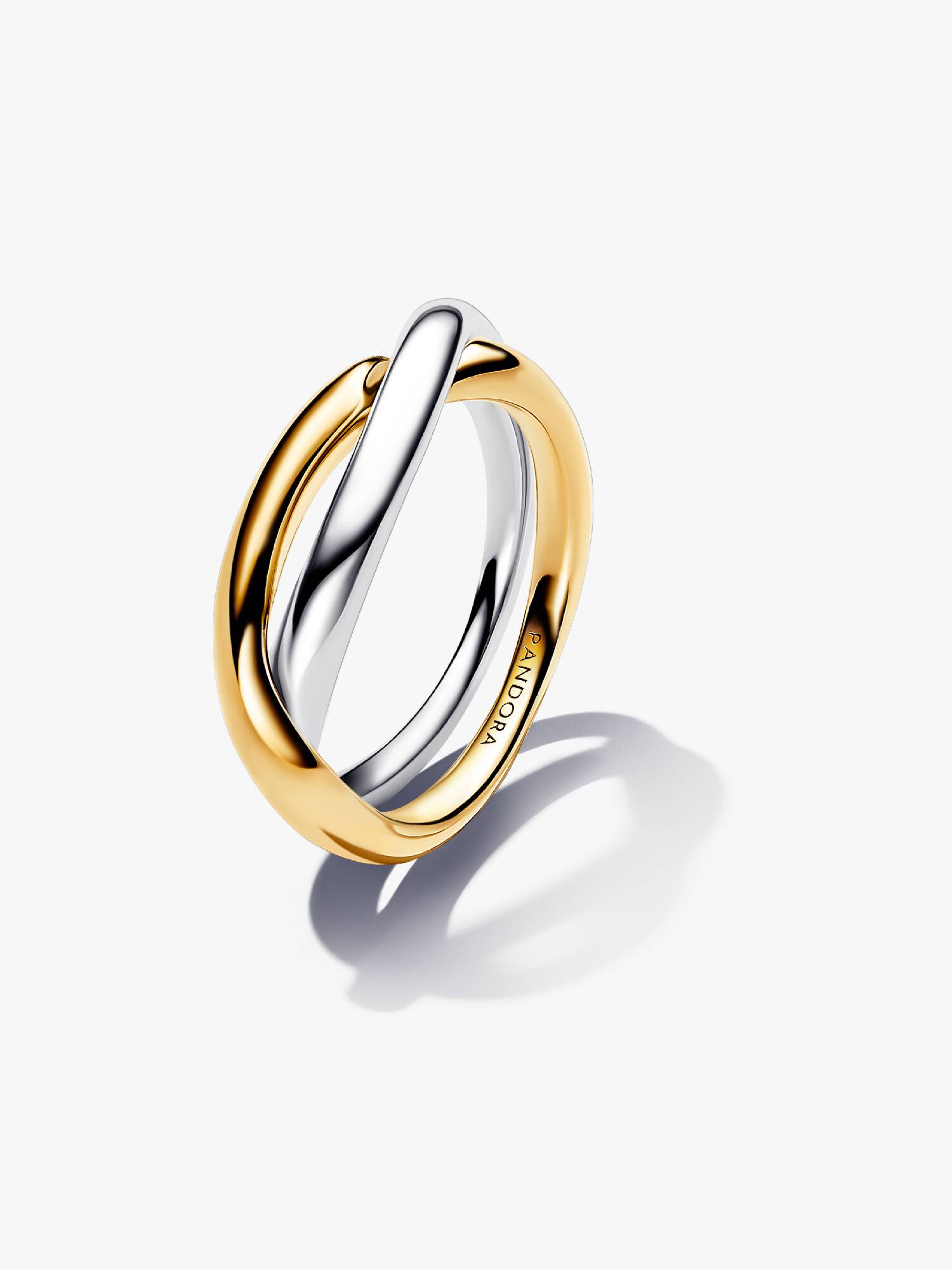 Tvåfärgad sammanflätad ring