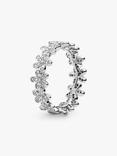 Silverring med tusensköna