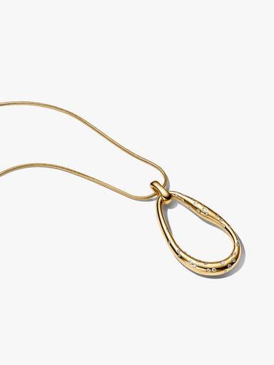 Halsband med organiskt format hängsmycke