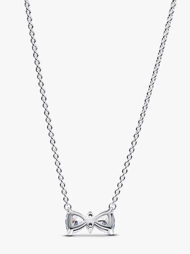 Halsband med glittrande rosett