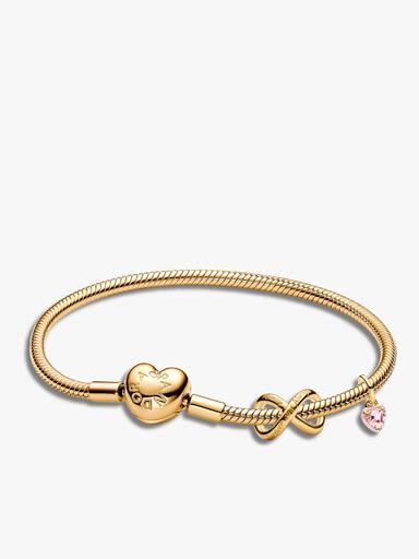 Förgyllt Armbandsset med Oändlighetssymbol