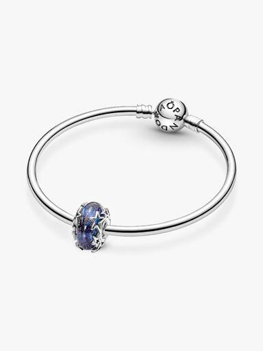 Galaxy Blue & Star Murano Berlock
