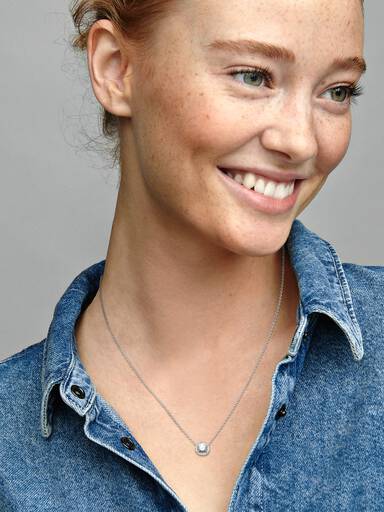 Round Sparkle Halo Halsband