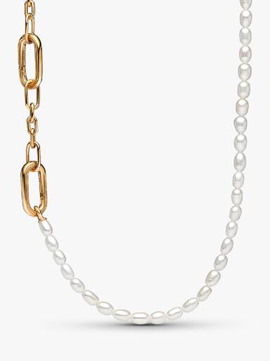 Pandora ME smalt halsband med sötvattensodlade pärlor