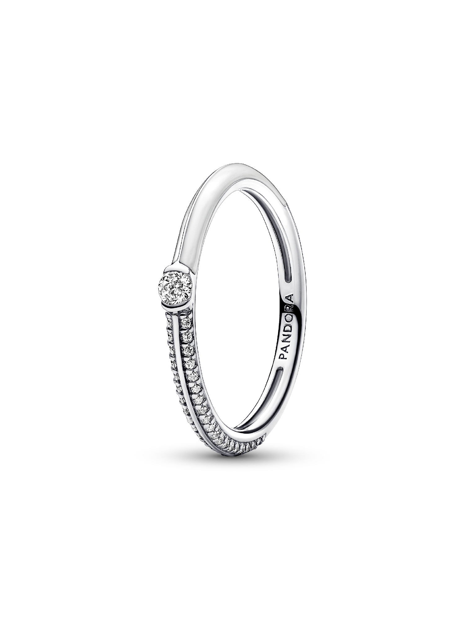 Dubbel Pandora ME-ring med vit sten