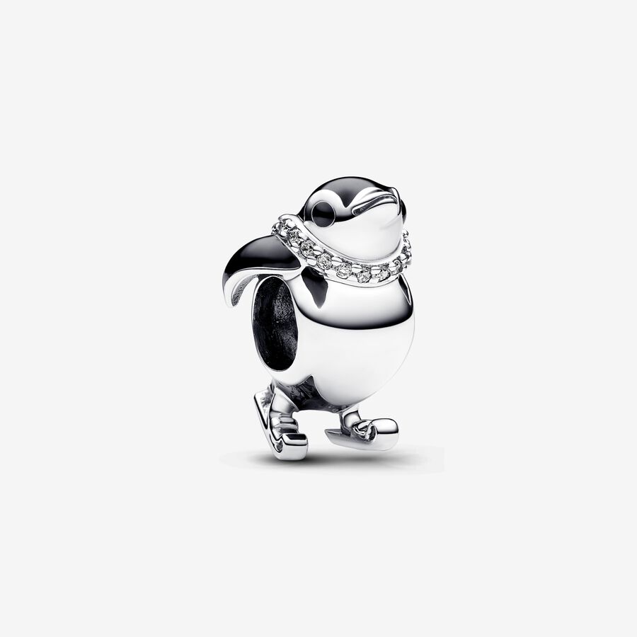 Berlock med pingvin på skidor image number 0