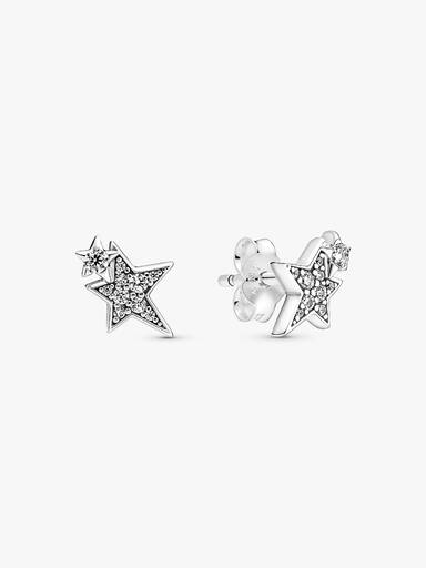 Sparkling Asymmetric Stars Stiftörhängen