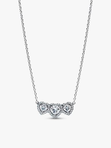 Hjärttrio halsband & örhängen set