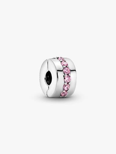 Glittrande rosa clipberlock