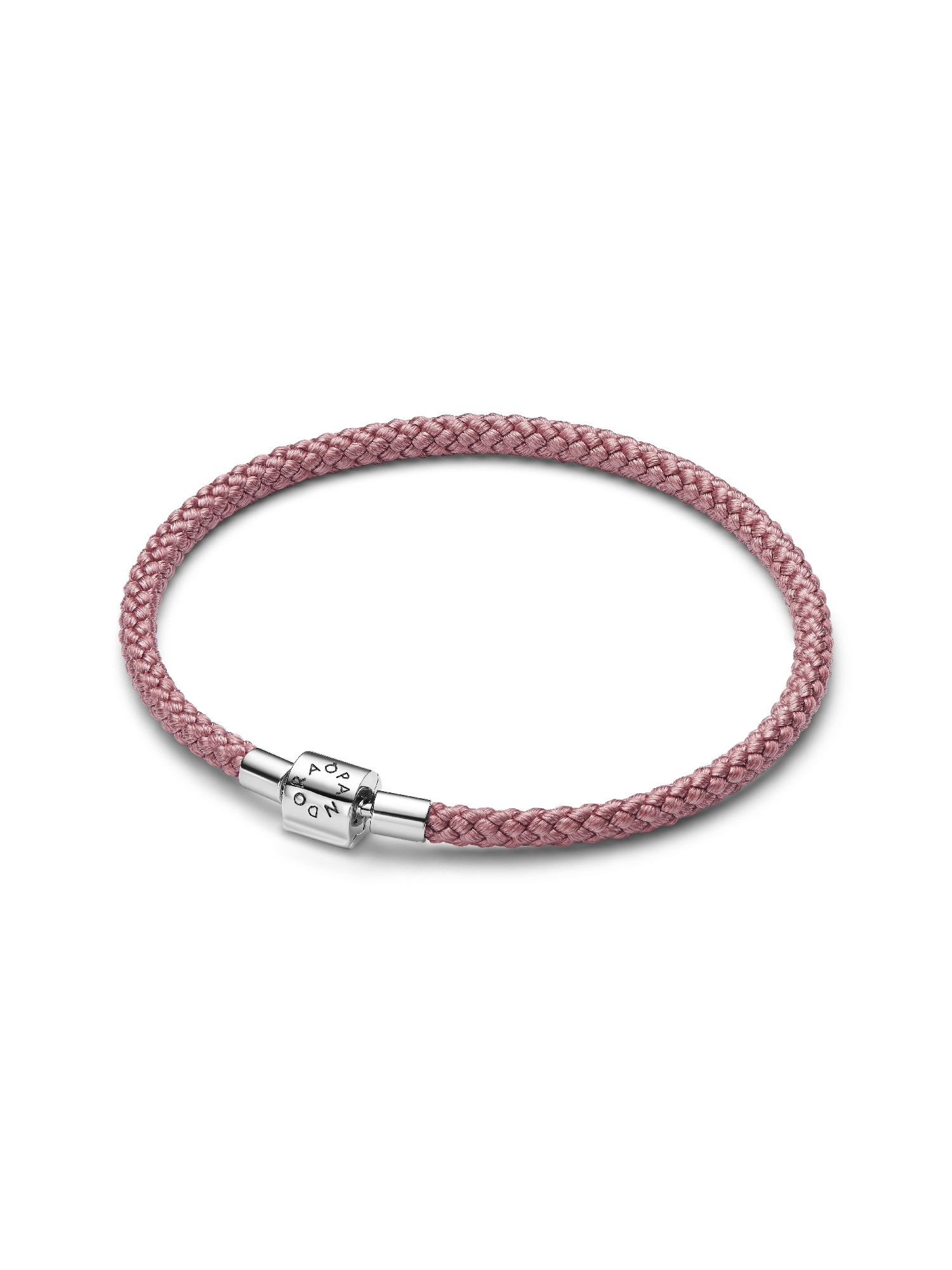 Skimrande rosa textilarmband