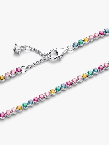 Regnbågsskimrande tennisarmband