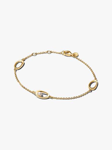 Organiskt format och ovalt armband med behandlade och odlade sötvattenspärlor