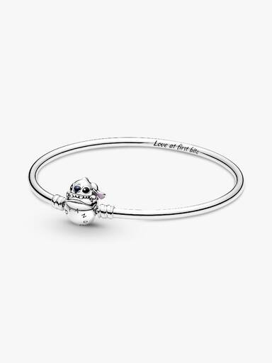 Pandora Moments Disney Stitch Biting Clasp Bangle