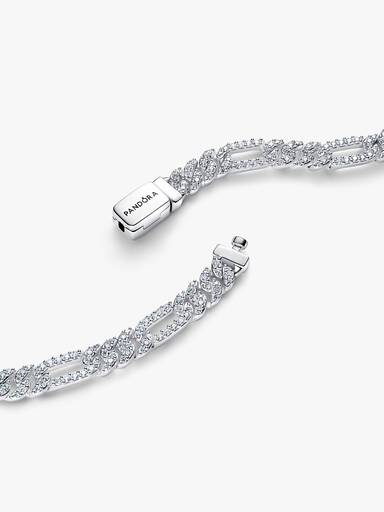 Pansarkedjearmband med ovala länkar