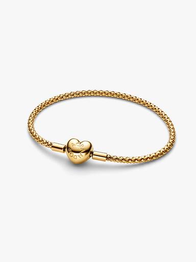 Ormkedjearmband med hjärtlås