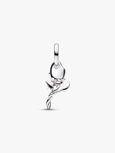 Disney Belle Enchanted Rose berlock med laboratorieodlad diamant