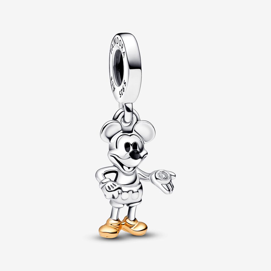 Disney 100th Anniversary Musse Pigg-berlock med artificiell diamant image number 0