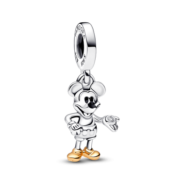 Disney 100th Anniversary Musse Pigg-berlock med artificiell diamant