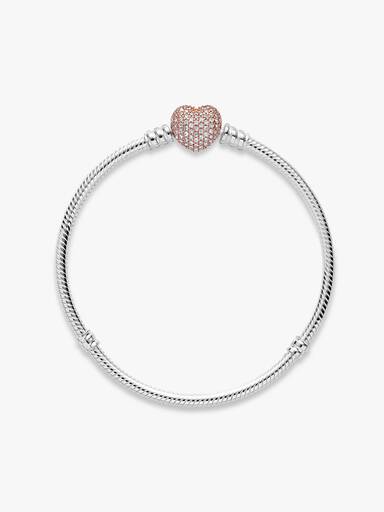 Pandora Moments ormkedjearmband med pavéhjärta