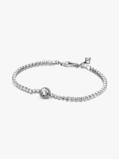 Tennisarmband med glittrande halo