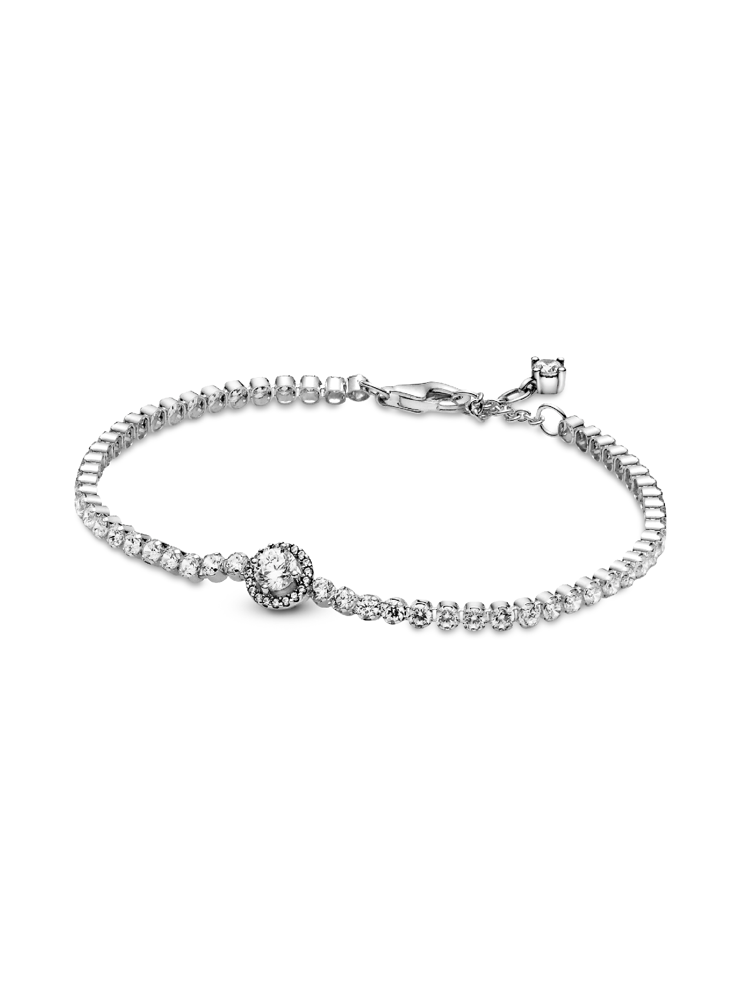 Tennisarmband med glittrande halo