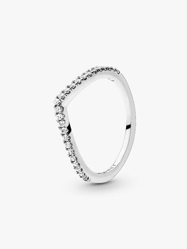 Glittrande wishbone-ring