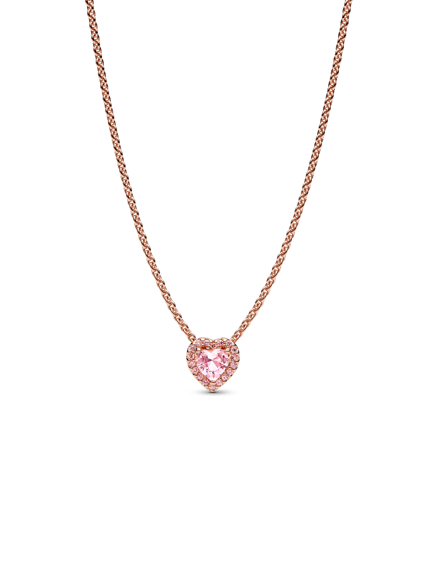 Collierhalsband med rosa sten