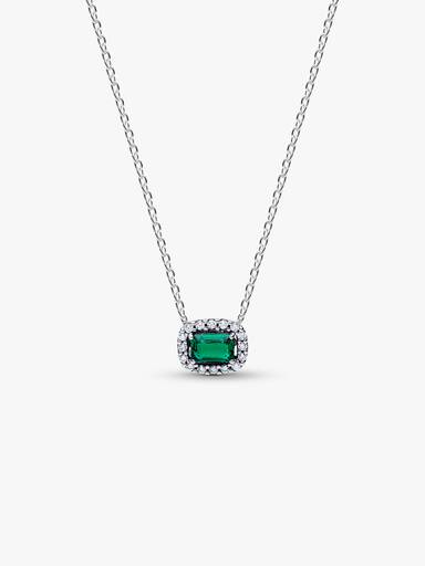 Collierhalsband med fyrkantig glittrande sten
