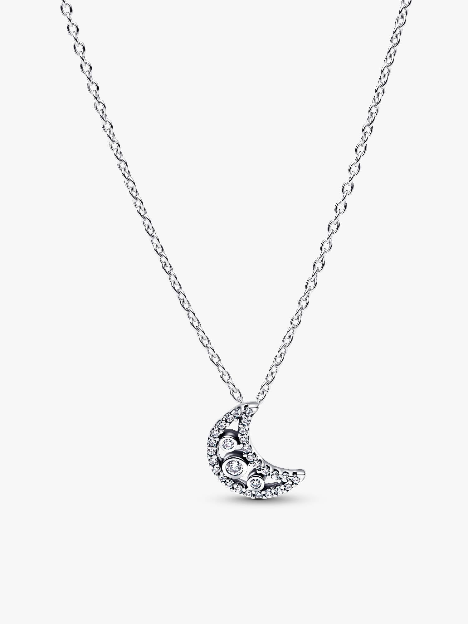 Halsband med glittrande halvmåne