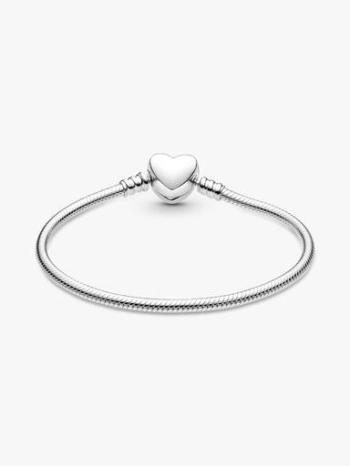 Pandora Moments Graverbart Hjärtlås Ormkedjearmband
