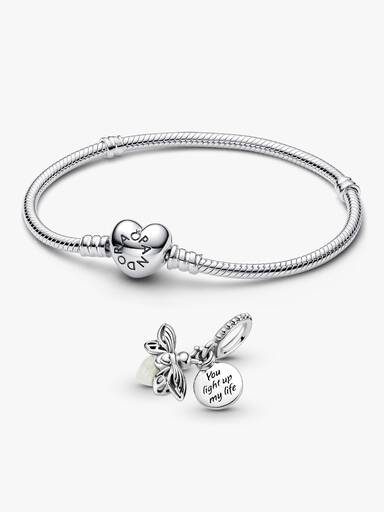 Eldfluga Hängande Berlock & Armband Gåvoset