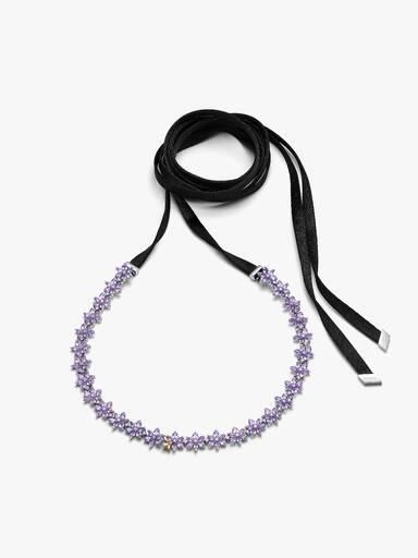 Bridgerton chokerhalsband med blomma och bi
