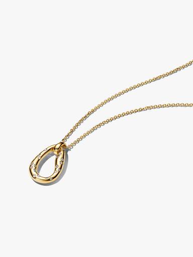Halsband med organiskt format hängsmycke