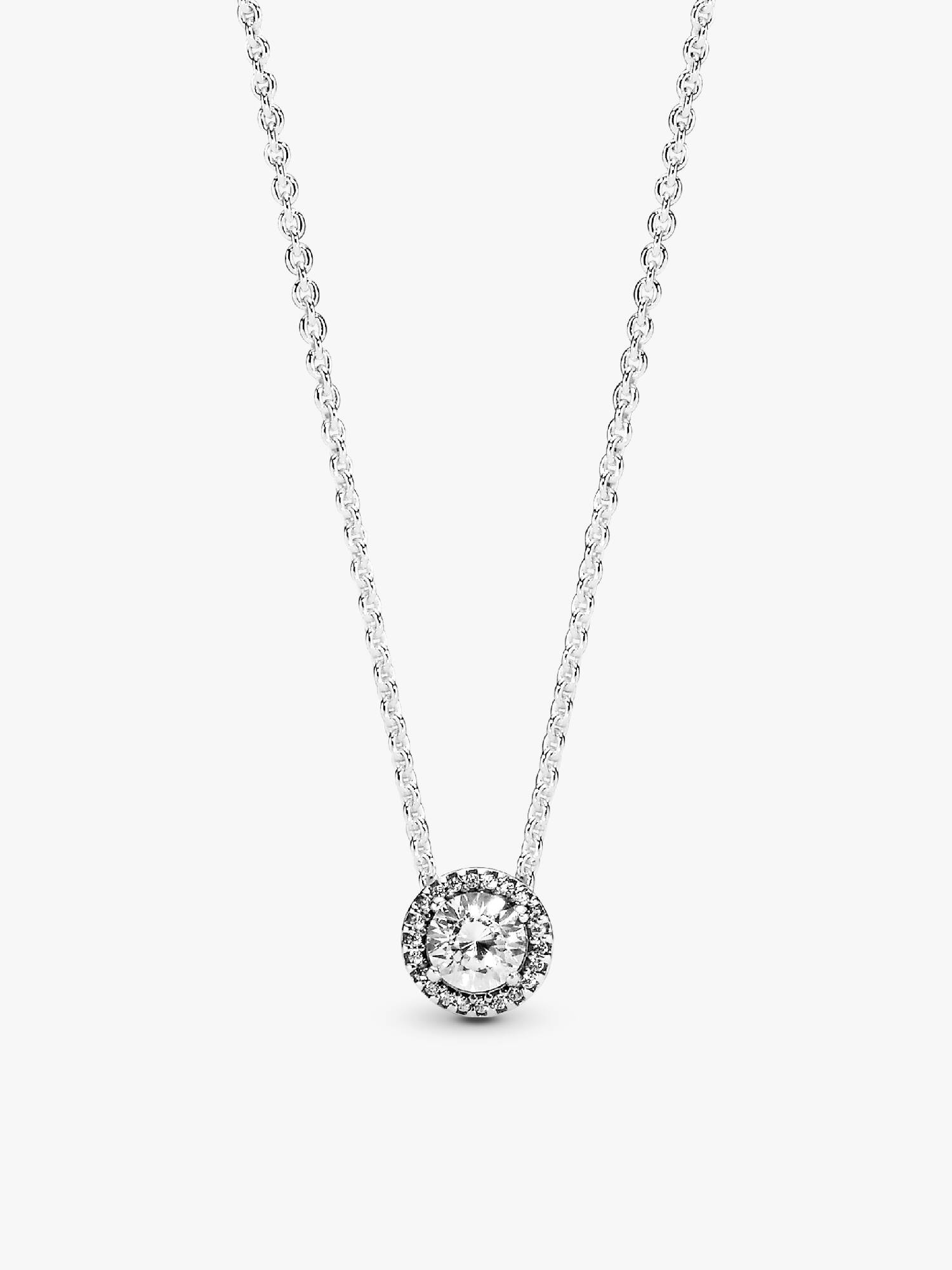 Round Sparkle Halo Halsband