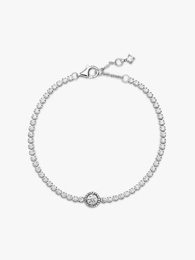 Tennisarmband med glittrande halo
