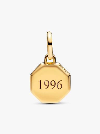 Blå graverbar minimedaljong