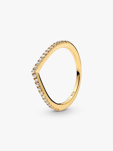 Glittrande wishbone-ring