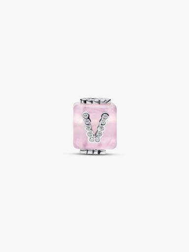 Rosa Love Cube-berlock i muranoglas